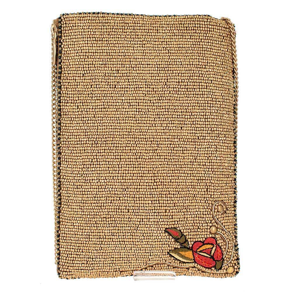 Mary Frances Red and Gold Beaded Crossbody Bag - Picture 4 of 7